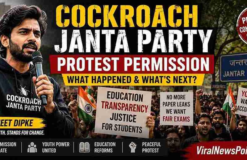 Cockroach Janta Party Protest Permission