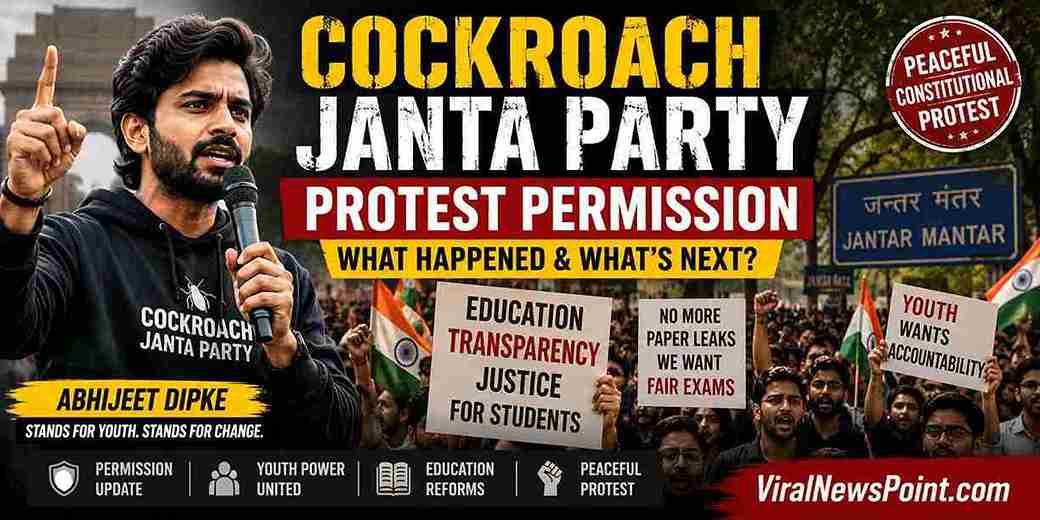 Cockroach Janta Party Protest Permission