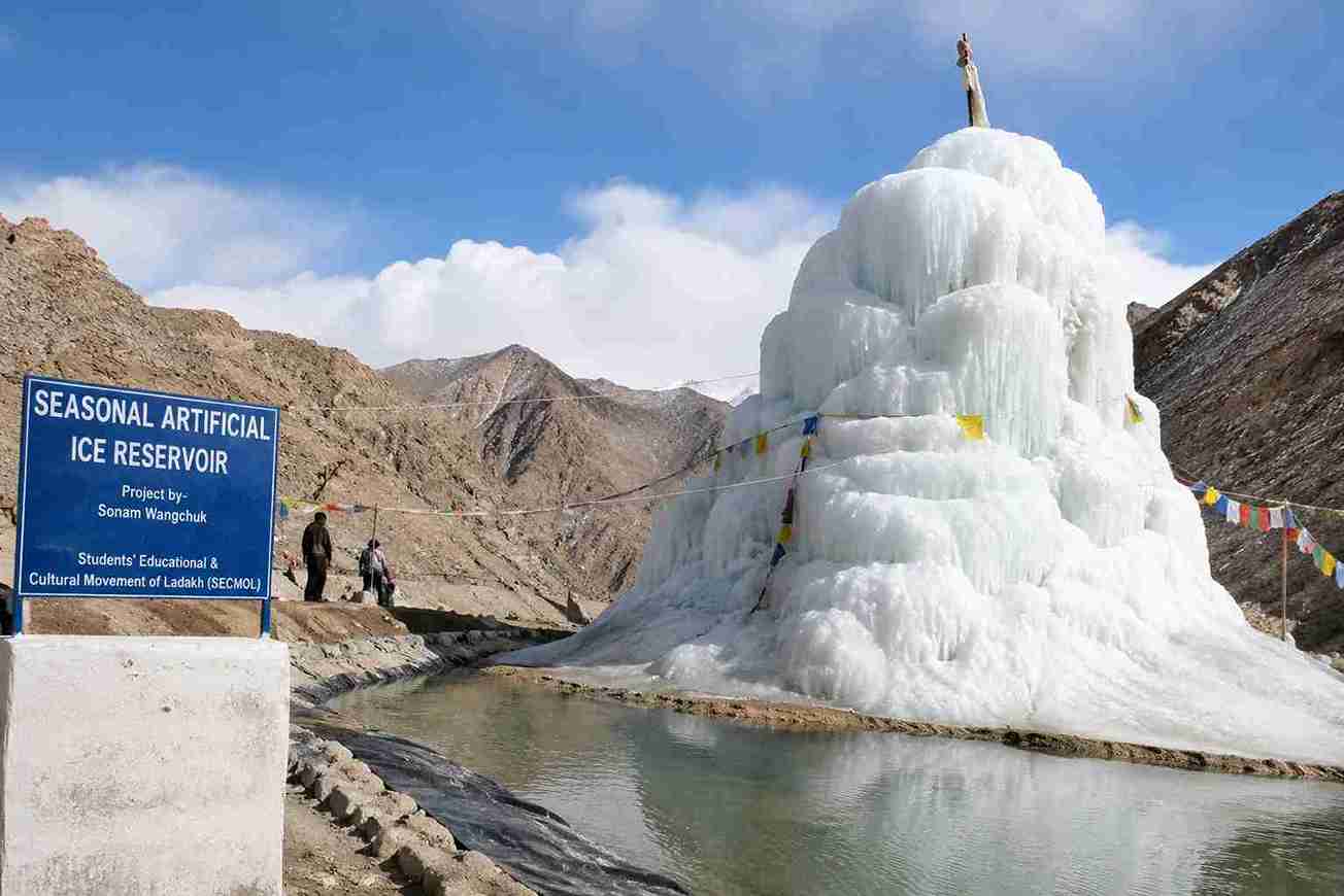 Artificial Ice Stupa