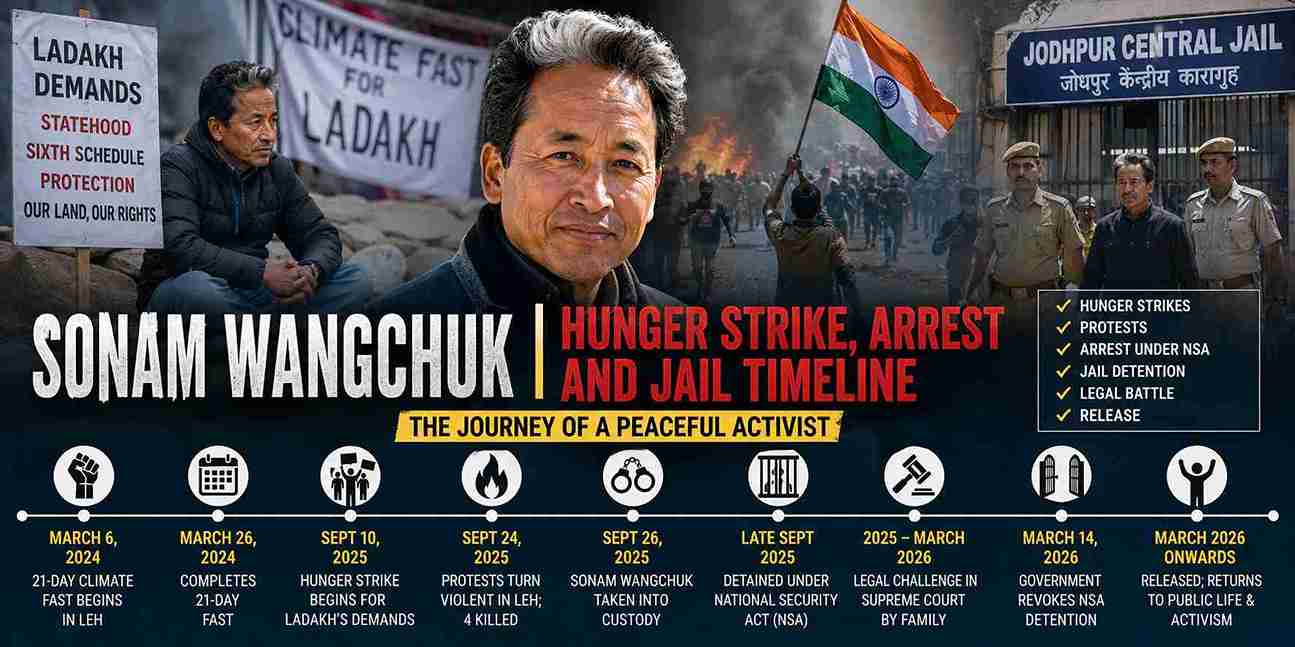 Sonam Wangchuk Hunger Strike, Arrest, and Jail