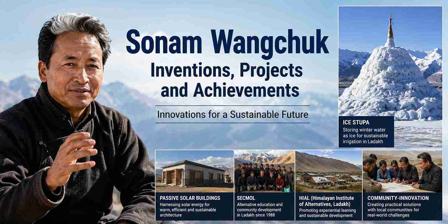 Sonam Wangchuk Inventions, Projects and Achievements
